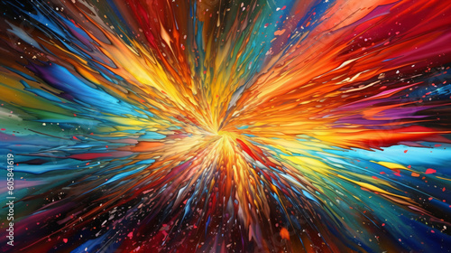 A colorful explosion of colors Generative Ai