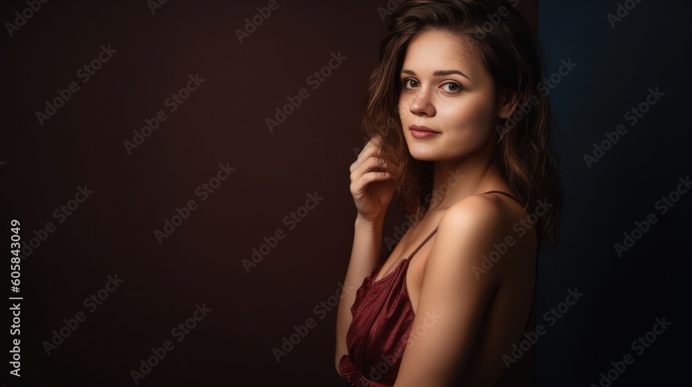 Sexy seductive woman studio shot - close-up people photography - made with Generative AI tools Sexy seductive woman studio shot - close-up people photography - made with Generative AI tools