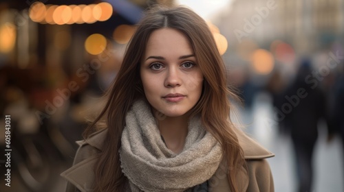 Portrait of a beautiful young woman in the mid 20s - close-up people photography - made with Generative AI tools