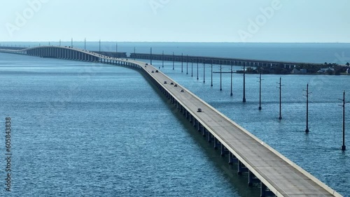 Wallpaper Mural Aerial shot of the Seven Mile Bridge in Florida which connects several of the Florida Keys on the way to Key West Torontodigital.ca