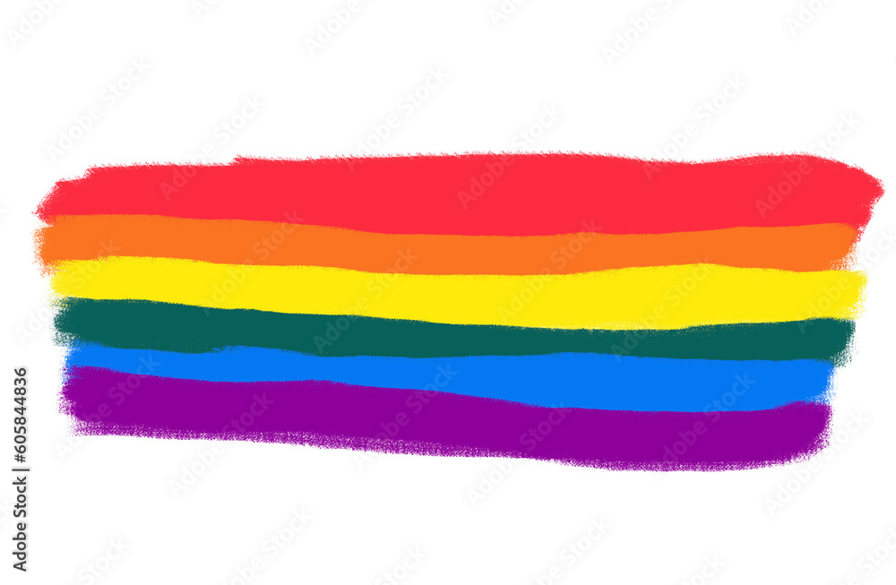 Fototapeta premium Bandera de colores estilo lgbtq diversidad sexual amor en junio
