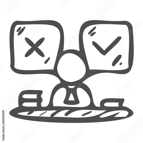 decision making handdrawn icon