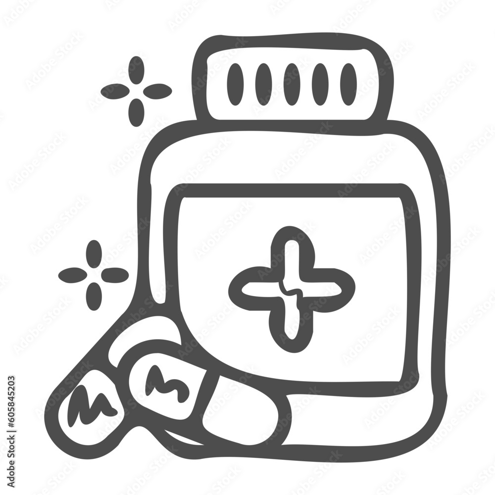 medicine handdrawn icon medicine handdrawn icon