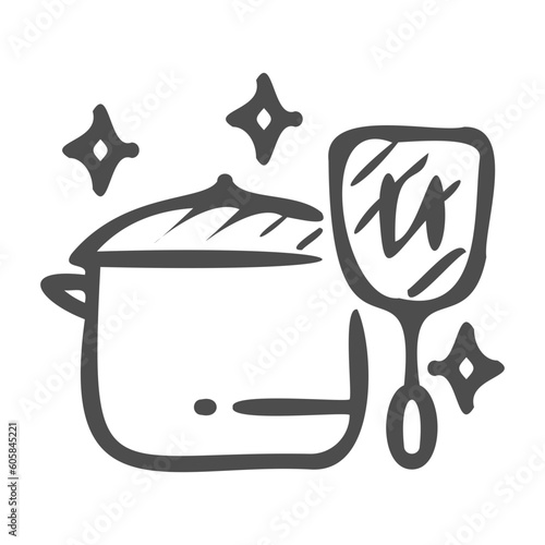 cookware handdrawn icon