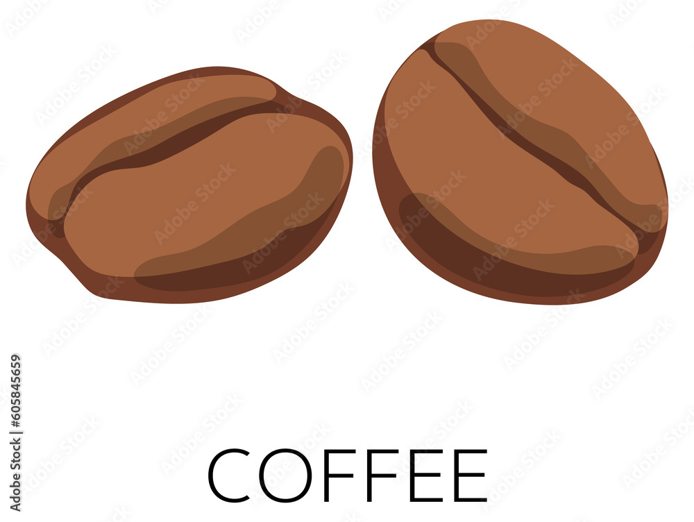 Coffee beans icon. Fresh roasted drink symbol Coffee beans icon. Fresh roasted drink symbol