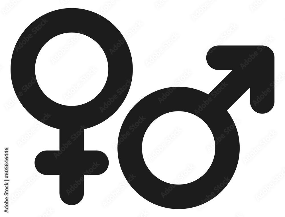Gender symbol. Male and female signs. Man and woman icon Gender symbol. Male and female signs. Man and woman icon