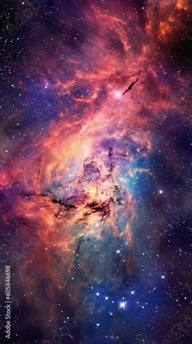 Beautiful galaxy background for screensaver or social media stories