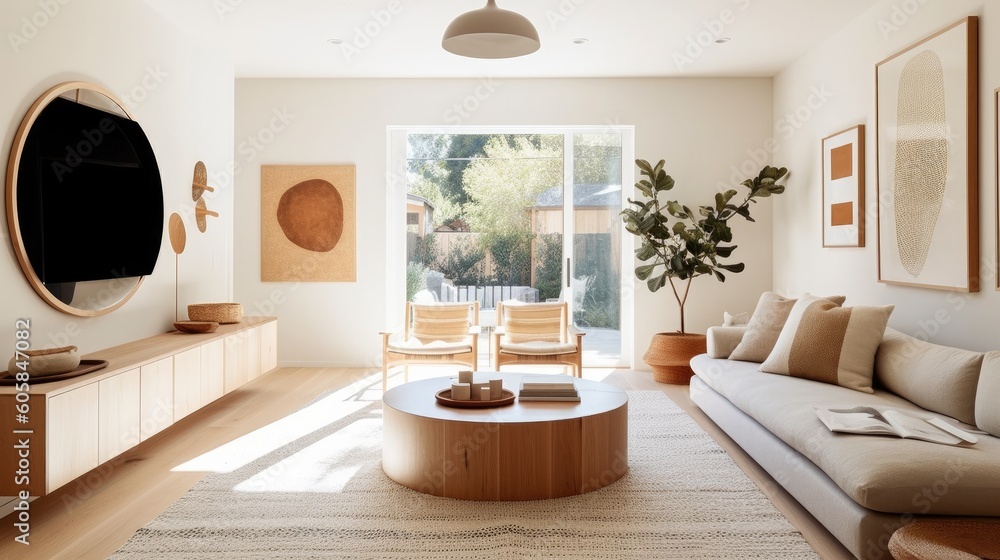 Fototapeta premium Portrait home interior details AI Generative