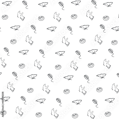 Art for lovers of pets, cats and dogs. This background is also suitable for veterinary, cynological and zoological projects.