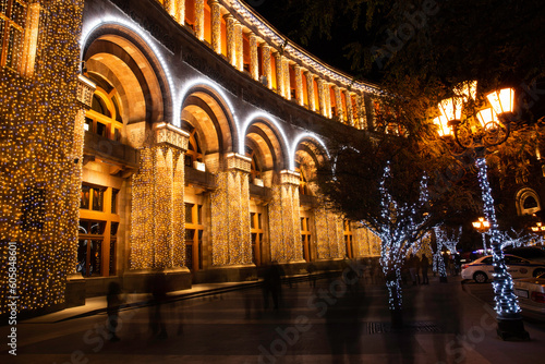 Republic Square decorated for Christmas, Yerevan - Armenia © grigoryepremyan