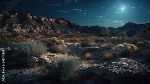 The Wild West at night Generative AI
