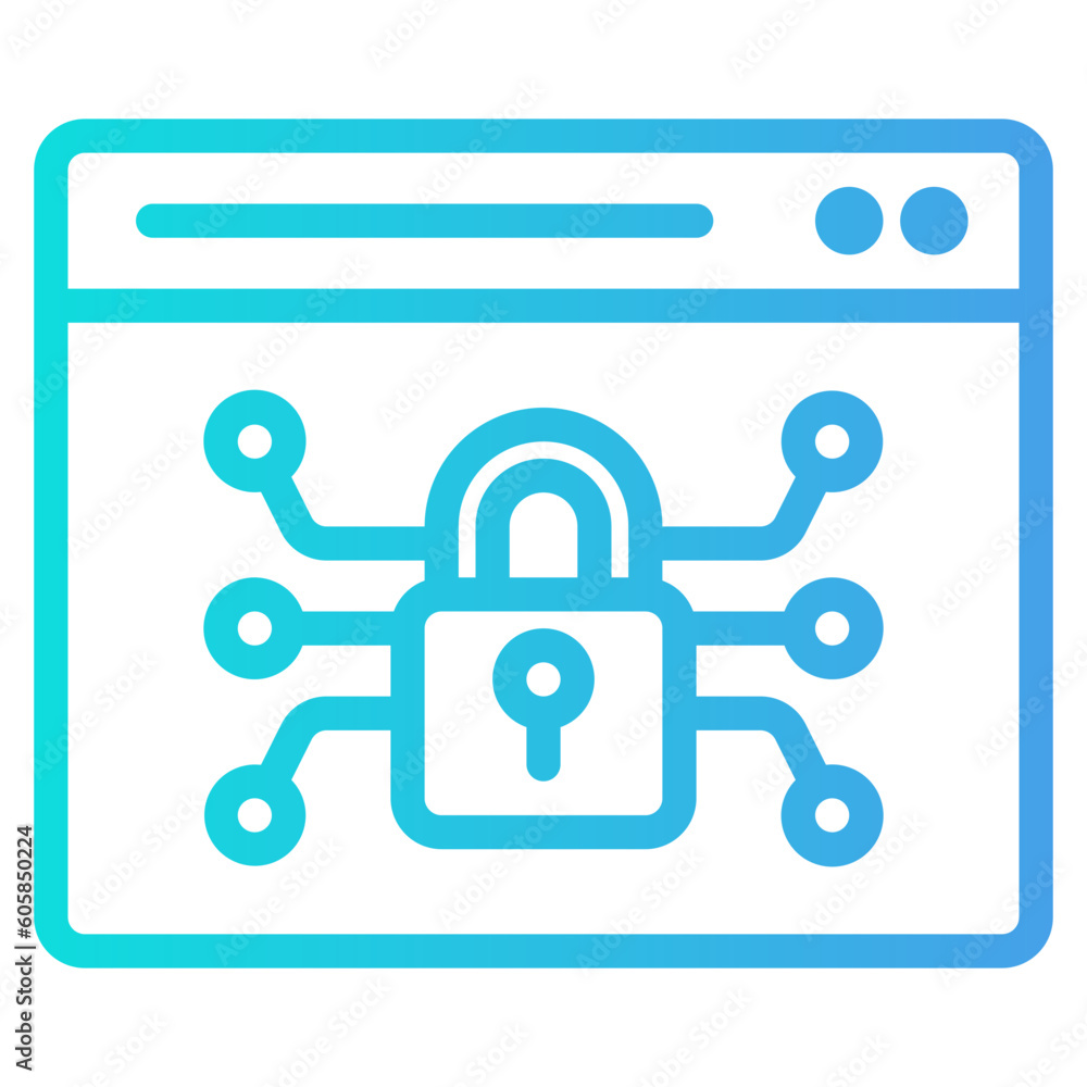 Web protection icon in gradient style, use for website mobile app presentation Web protection icon in gradient style, use for website mobile app presentation