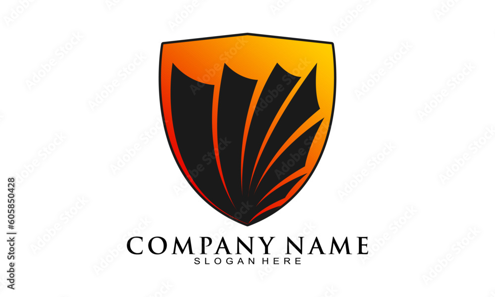 Eagle wings badge vector logo Eagle wings badge vector logo