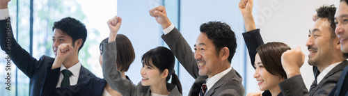 Photography Close-up of the president and all employees with their guts in their hands