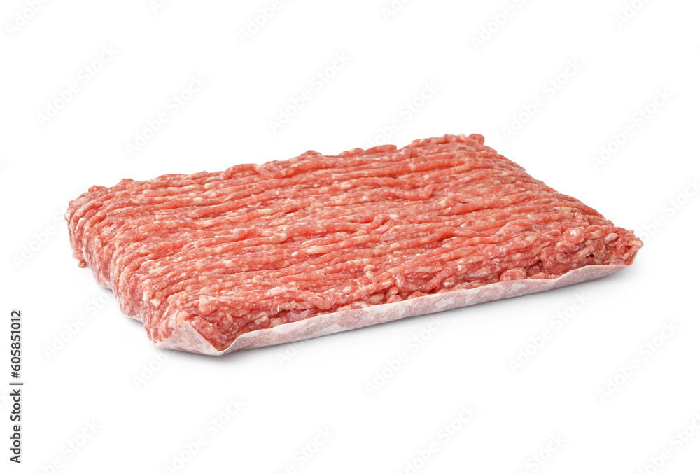 Fresh minced meat isolated on white background Fresh minced meat isolated on white background