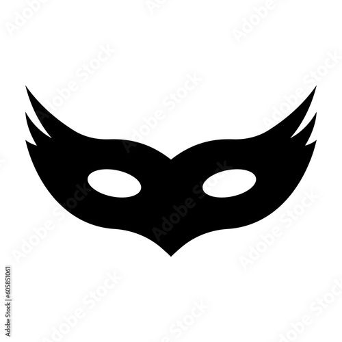 black carnival mask icon