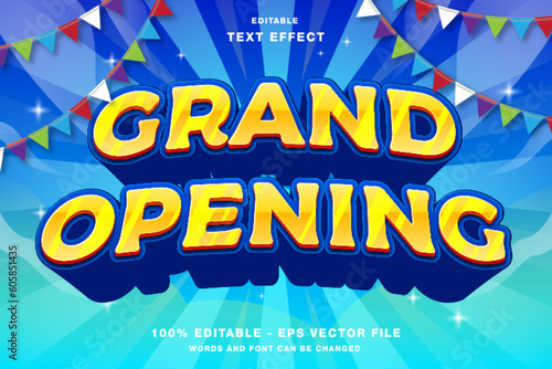 Grand Opening 3D Editable Text Effect