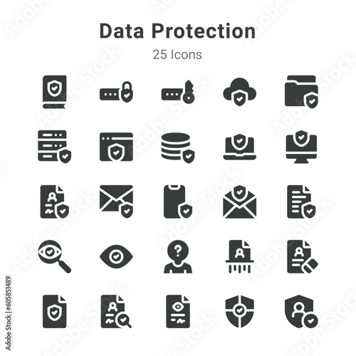 icons collection on data protection and related topic