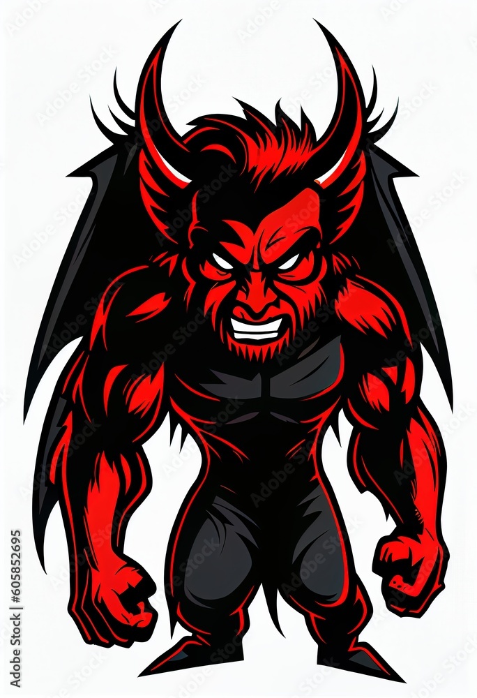 demon with horns demon with horns