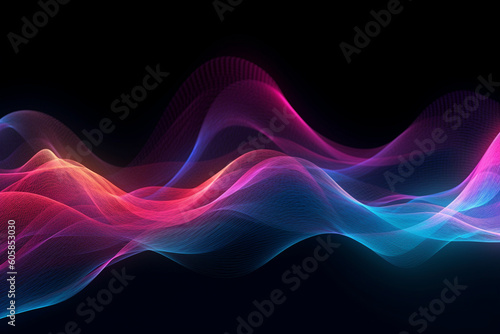 Light Waves #12, website banner background, Generative AI