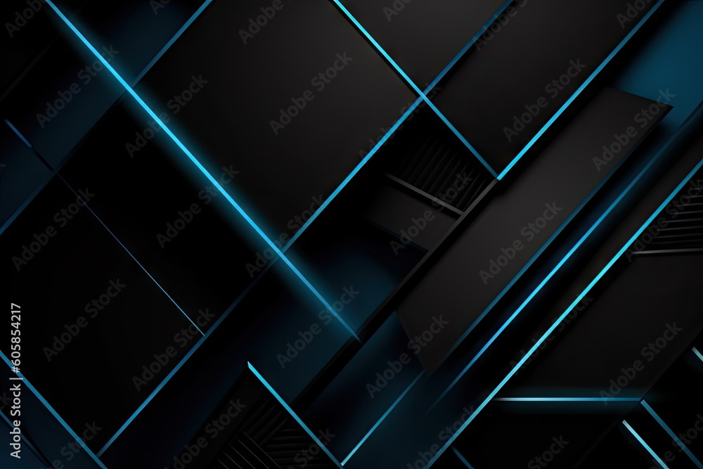 Black blue abstract background for design, Geometric shapes, Color gradient Black blue abstract background for design, Geometric shapes, Color gradient