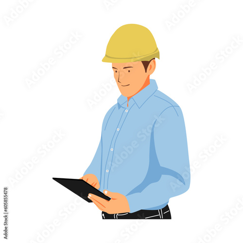 vector illustration of a construction worker