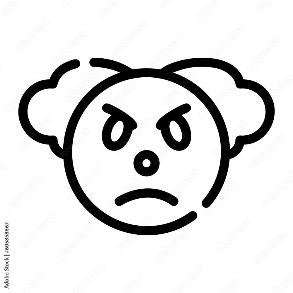 clown Line Icon clown Line Icon