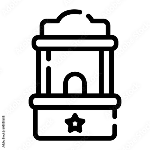 ticket booth Line Icon