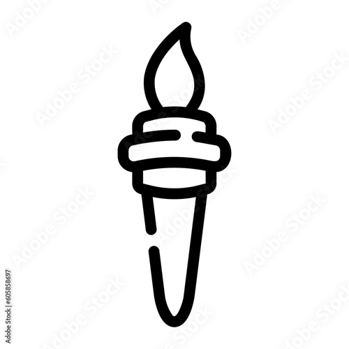 torch Line Icon