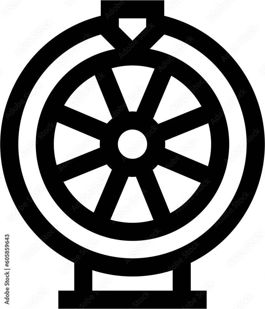 roulette icon with black color roulette icon with black color