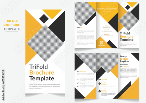 Corporate business trifold brochure Creative and Professional tri-fold brochure vector design