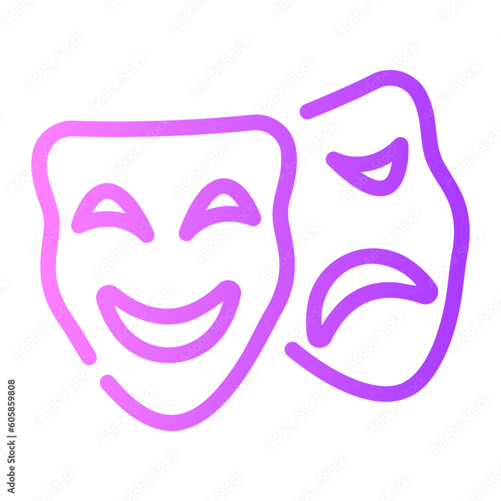 theater Line Gradient Icon