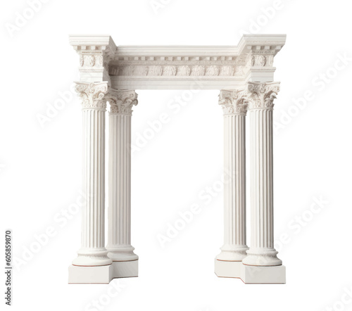 Vászonkép columns isolated on white