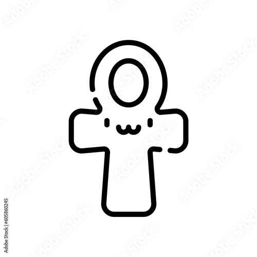 ankh icon with black color