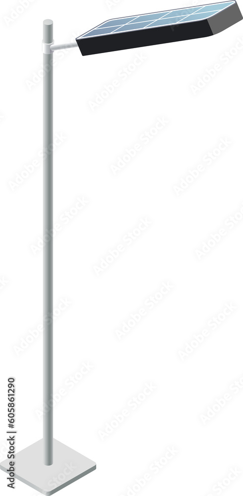solar cell lights isometric illustration solar cell lights isometric illustration
