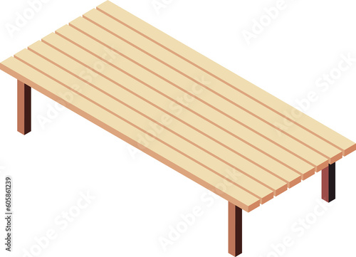 bench isometric icon