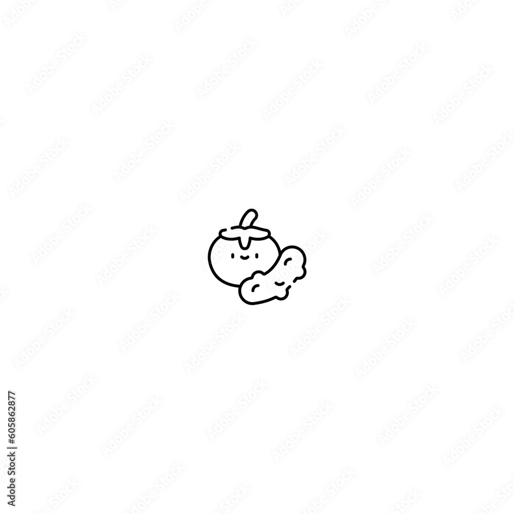 Obraz premium vegetable icon with black color