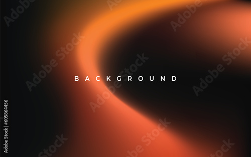 abstract mesh gradation orange color background template with fluid style vector graphic