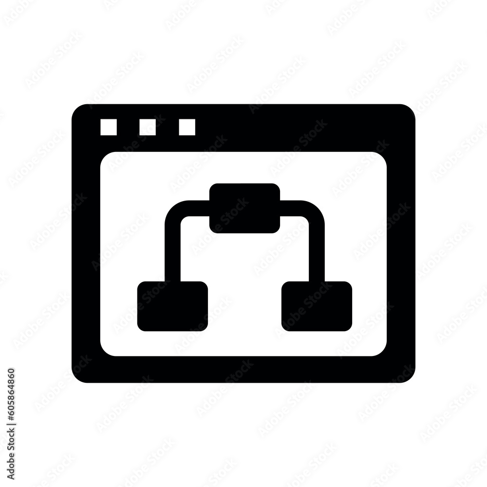 Site Architecture Flat Black Icon Isolate On White Background Vector Illustration | Seo Icons Site Architecture Flat Black Icon Isolate On White Background Vector Illustration | Seo Icons