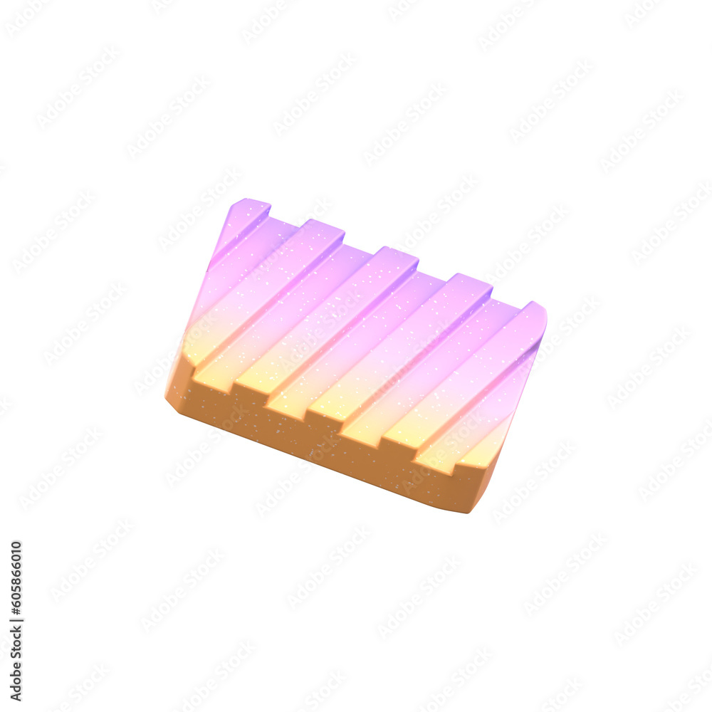 3d rendering - Abstract Gradient Object art, geometric shapes 3d rendering - Abstract Gradient Object art, geometric shapes