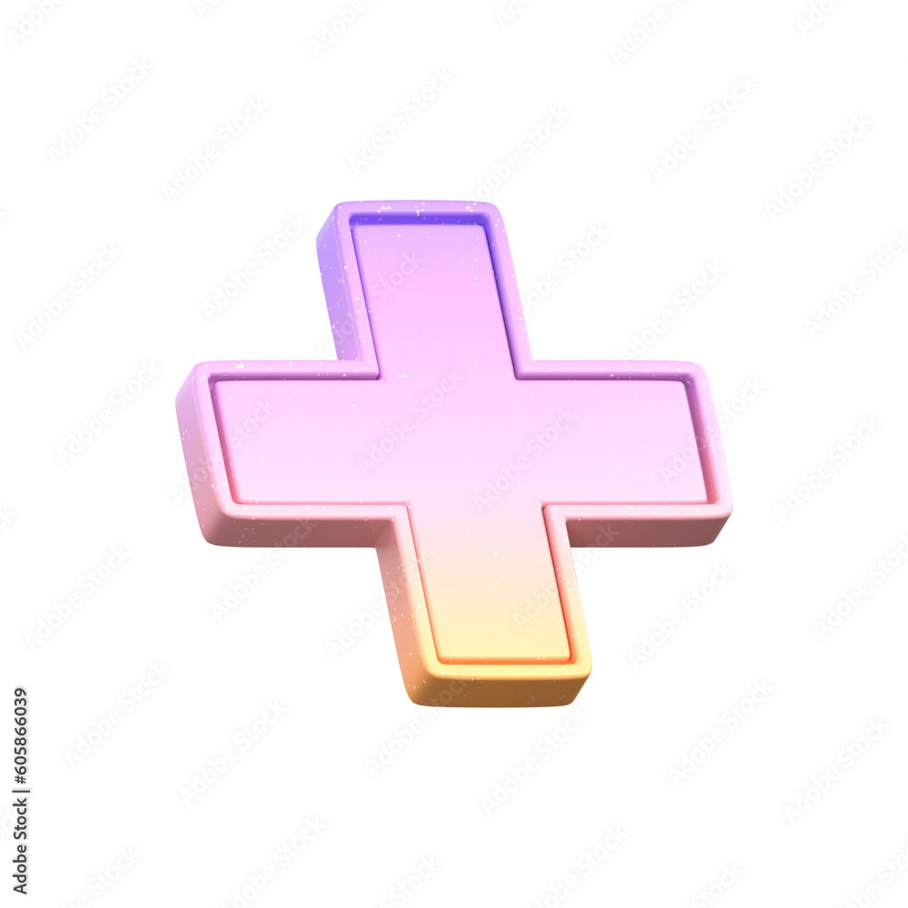 Obraz premium 3d rendering - Abstract Gradient Object art, geometric shapes