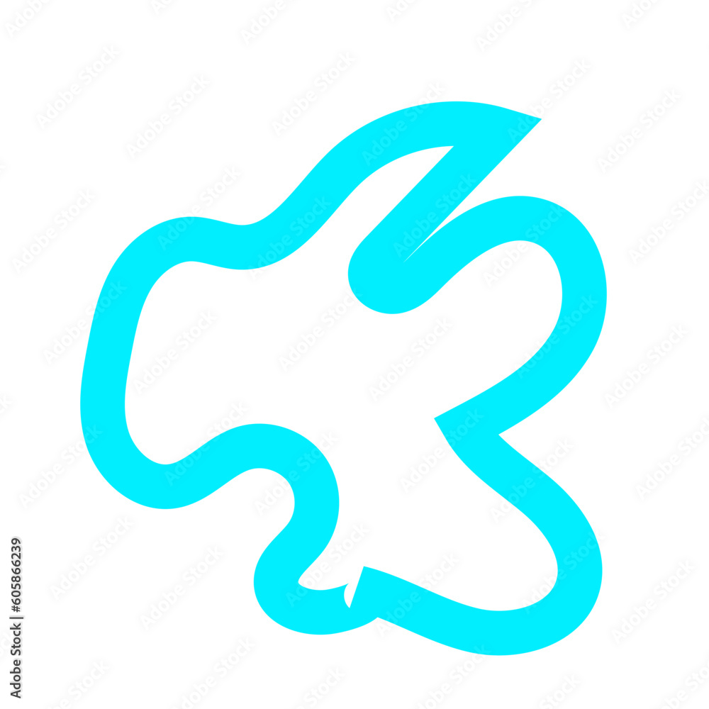 Blue Blob Outline Element Blue Blob Outline Element