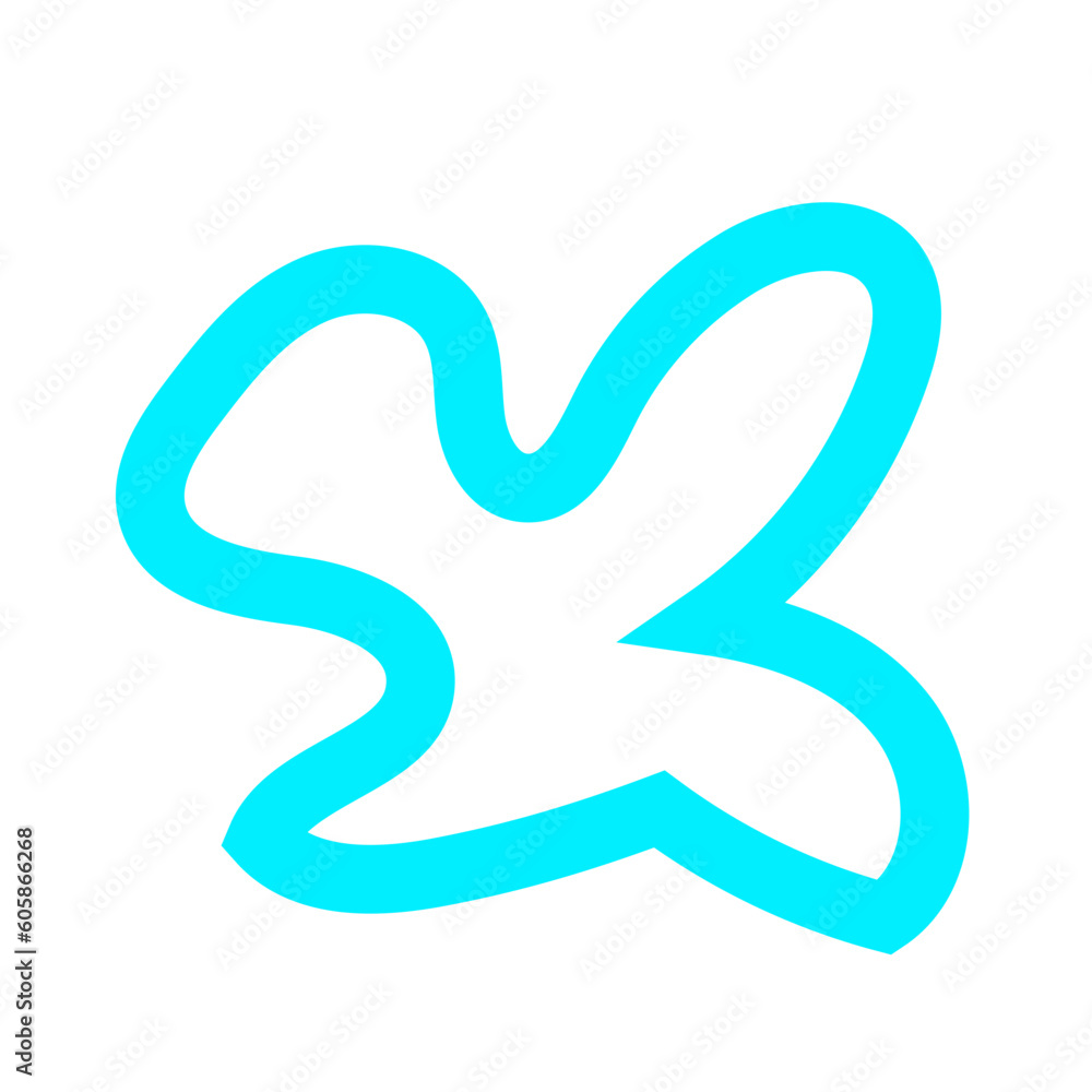 Blue Blob Outline Element Blue Blob Outline Element