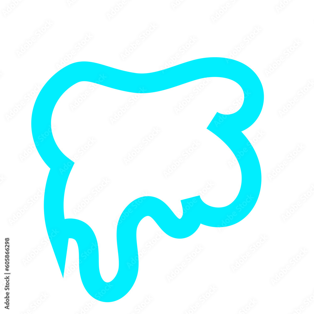 Blue Blob Outline Element Blue Blob Outline Element