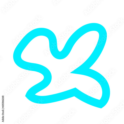 Wallpaper Mural Blue Blob Outline Element Torontodigital.ca