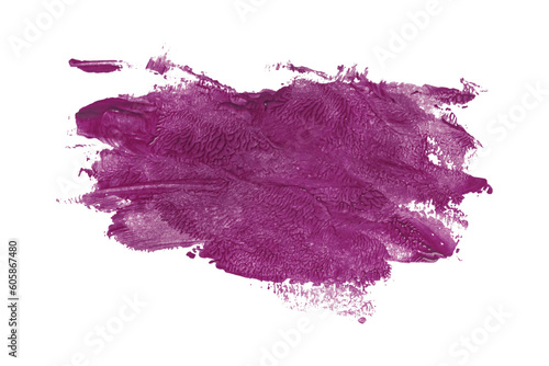 Shiny dark purpley brush watercolor painting isolated on transparent background. watercolor png photo