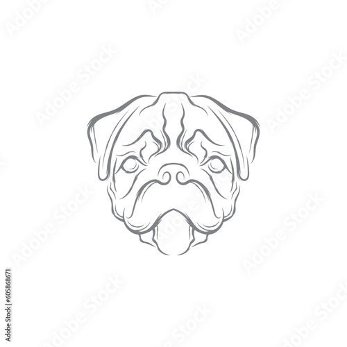 Animal Tribal Tattoo - Dog Head