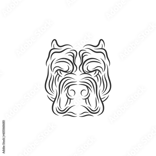 Animal Tribal Tattoo - Dog Head