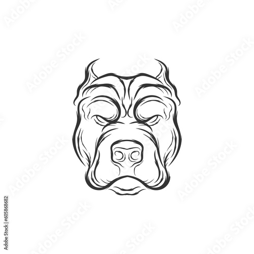 Animal Tribal Tattoo - Dog Head