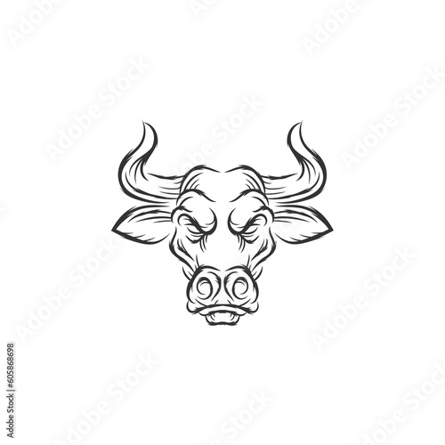Tribal Animal Tattoo - Head of a bull